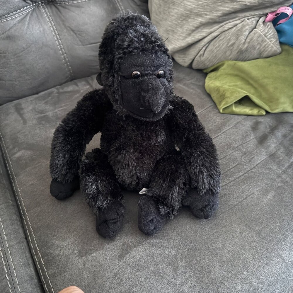 Aurora Plush Black Gorilla Stuffed Animal 12" Soft & Cuddly Toy
